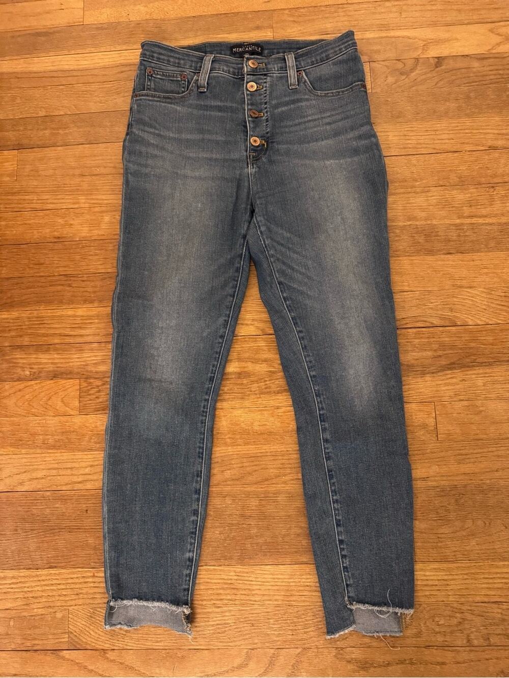 J. Crew Mercantile Women's Blue High Rise Skinny Jeans - Size 28
 b61